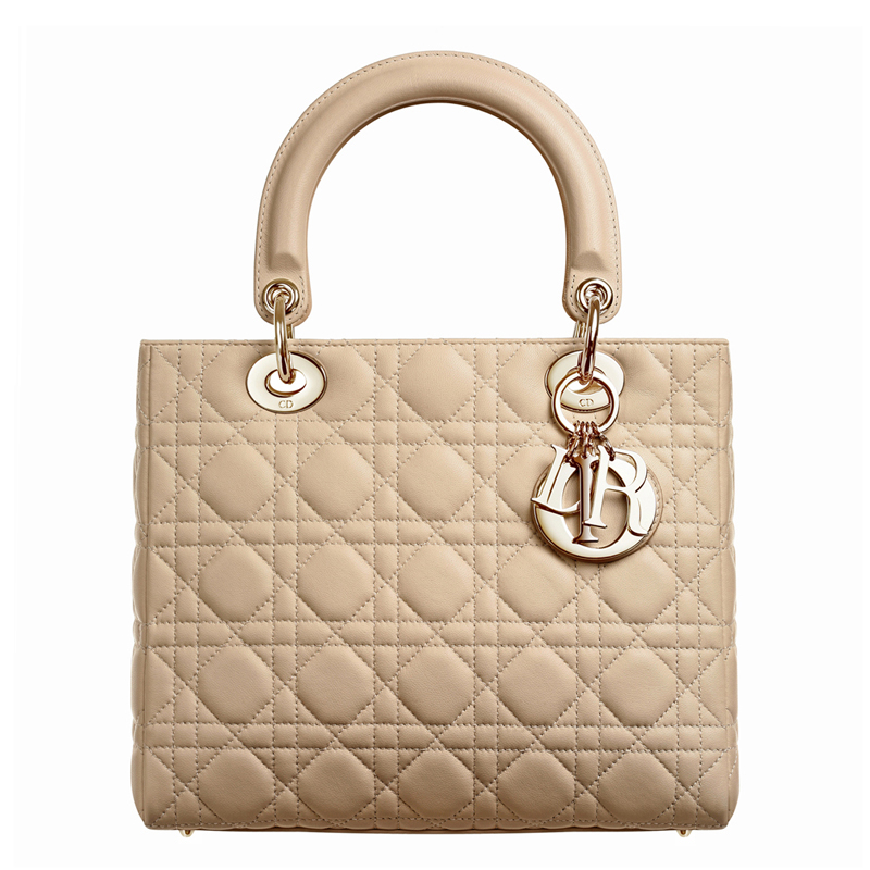 Bag CAL44550 M111 Lady Dior in pelle beige
